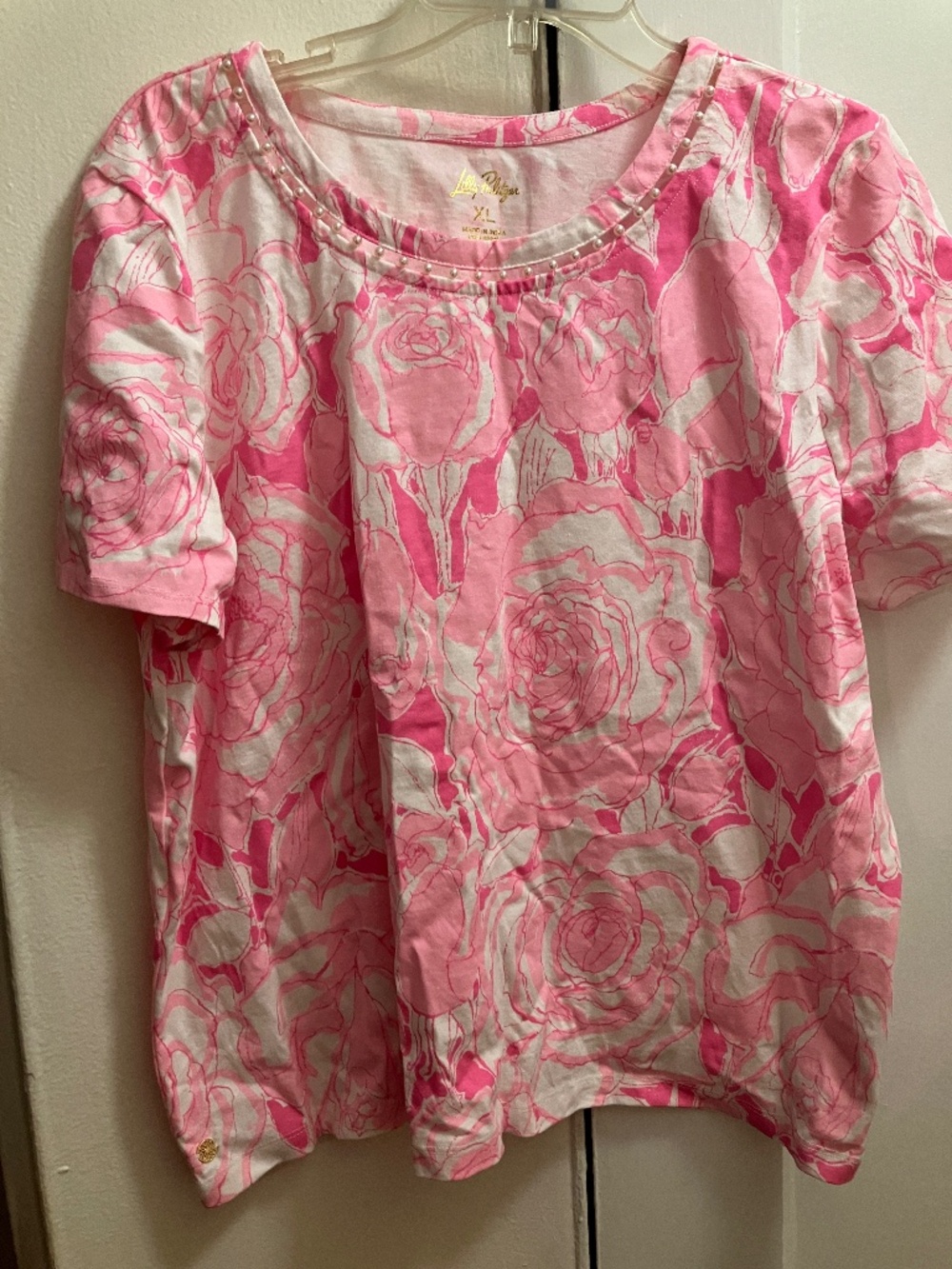 Lilly Pulitzer Clairmont Rhinestone Knit top XL